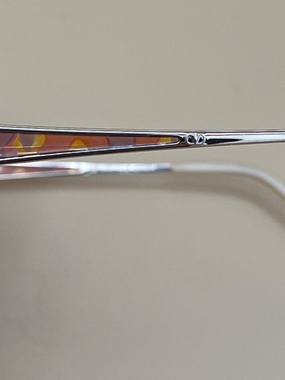 Valentino Garavani Womens Silver Metal Glasses Frames VG 5290 54mm With Orange A - Picture 5 of 11